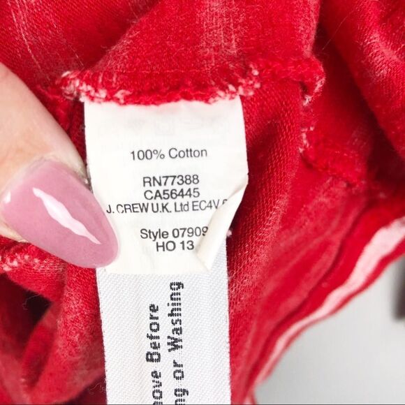 MADEWELL | Cozy Slub Red White Striped Top 3/4 Sleeve Women’s Size Small - Picture 12 of 13